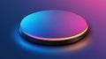 A 3D rendering of a circular object with a gradient background. Royalty Free Stock Photo