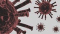 3D rendering close up of Bacteria, virus with multiple cells in background shallow depth of field,