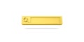 Close up yellow empty minimal search bar icon and symbol mock up