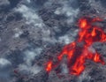 Closeup of hot lava eruption Royalty Free Stock Photo