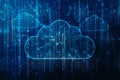 2d rendering Cloud computing, Cloud Computing Concept Royalty Free Stock Photo