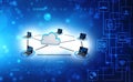 3d rendering Cloud computing concept, Cloud internet technology concept background