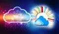 3d rendering Cloud computing concept, Cloud internet technology concept background Royalty Free Stock Photo