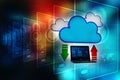 3d rendering Cloud computing concept