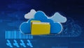 3d rendering Cloud computing concept, Cloud internet technology concept background, In Internet Royalty Free Stock Photo