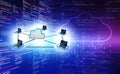 3d rendering Cloud computing concept, Cloud internet technology concept background