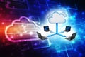 3d rendering Cloud computing concept, Cloud internet technology concept background, Royalty Free Stock Photo