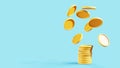 3d rendering coin objects, Simple financial related icons