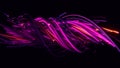 3D rendering of a colorful abstract background of strings, lines, ribbons, fibers or wires