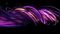 3D rendering of a colorful abstract background of strings, lines, ribbons, fibers or wires