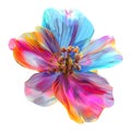 3D Rendering of a Colorful Beautiful Flower on Transparent Background - Ai Generated Royalty Free Stock Photo