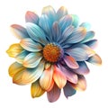 3D Rendering of a Colorful Beautiful Flower on Transparent Background - Ai Generated Royalty Free Stock Photo