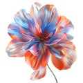 3D Rendering of a Colorful Beautiful Flower on Transparent Background - Ai Generated Royalty Free Stock Photo