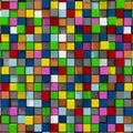 3d rendering of colorful cubic random level background.