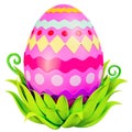 3d rendering colorful Easter egg isolated on white background.