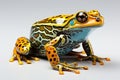 3d rendering of a colorful frog isolated on white studio background. AI generated Generative AI Royalty Free Stock Photo