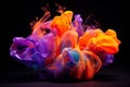 3d rendering of colorful liquid on a black background Royalty Free Stock Photo