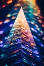 3d rendering of a colorful pyramid on a black background