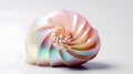 3d rendering of a colorful spiral shell isolated on a white background Royalty Free Stock Photo