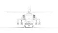 3d rendering of a combat helicopter isolated in white background Royalty Free Stock Photo