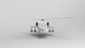 3d rendering of a combat helicopter isolated in white background