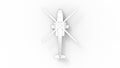 3d rendering of a combat helicopter isolated in white background Royalty Free Stock Photo