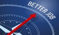 Compass with a Better Job icon. Royalty Free Stock Photo