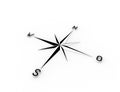 3d rendering of a compass north west south east isolated in white background Royalty Free Stock Photo