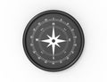 3d rendering of a compass north west south east isolated in white background