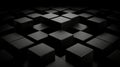 A 3D rendering of a complex geometric pattern of black cubes. Royalty Free Stock Photo