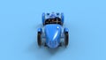 3d rendering of computer generated vintage sports car blue isolated