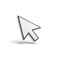 3D rendering of a computer mouse cursor arrow icon on a white background pointer Royalty Free Stock Photo
