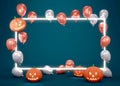 3D Rendering concept of Halloween background.
