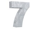 3D rendering concrete number 7 seven. 3D render Illustration Royalty Free Stock Photo