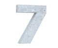 3D rendering concrete number 7 seven. 3D render Illustration. Royalty Free Stock Photo