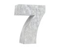 3D rendering concrete number 7 seven. 3D render Illustration Royalty Free Stock Photo