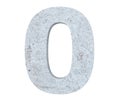 3D rendering concrete number 0 zero. 3D render Illustration. Royalty Free Stock Photo