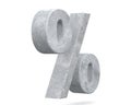 3D rendering concrete symbol - percent. 3D render Illustration Royalty Free Stock Photo