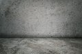 3D rendering of Concrete Wall Room with Floor Empty Garage Interior Background. Royalty Free Stock Photo