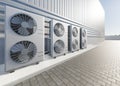 3d rendering of condenser unit. Royalty Free Stock Photo