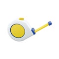 3D rendering construction tools and equipment, tape measure on white background, labor day. 3d rendering icon