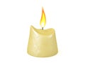 3D Rendering of consumed lit candle