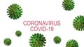 3D Rendering of contagious COVID-19, Flur or Coronavirus