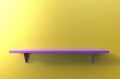 3d rendering of cool modern pendant purple color shelf on a yell