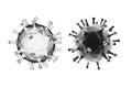 3D rendering. Corona virus , COVID-19