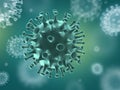 Coronavirus COVID-19, China virus, Bacteria, 3d rendering Royalty Free Stock Photo