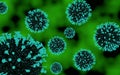 3d rendering of coronavirus cells floating Royalty Free Stock Photo