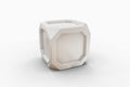 3d rendering, creative cubes in white backdrop, industrial design product