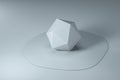 3d rendering, creative melted geometry with white background