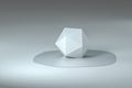 3d rendering, creative melted geometry with white background